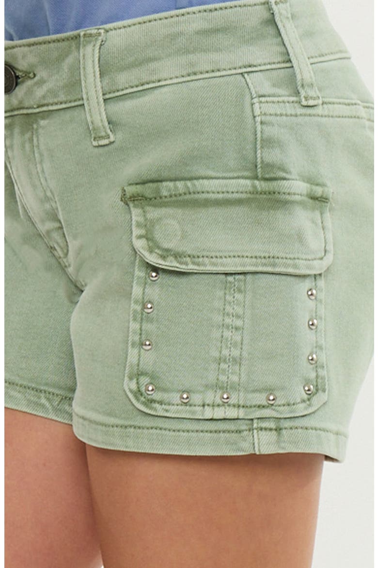 Izzie Mid Rise Shorts, Alternate, color, Olive