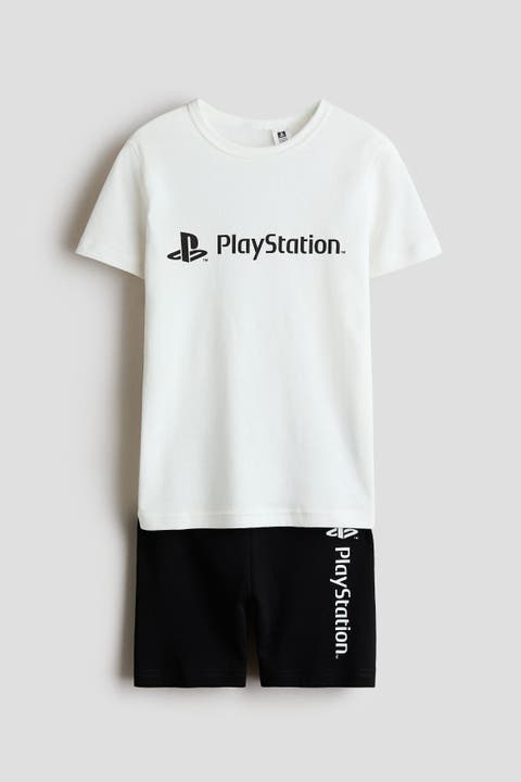 Snug Fit Print-motif Cotton Pyjamas