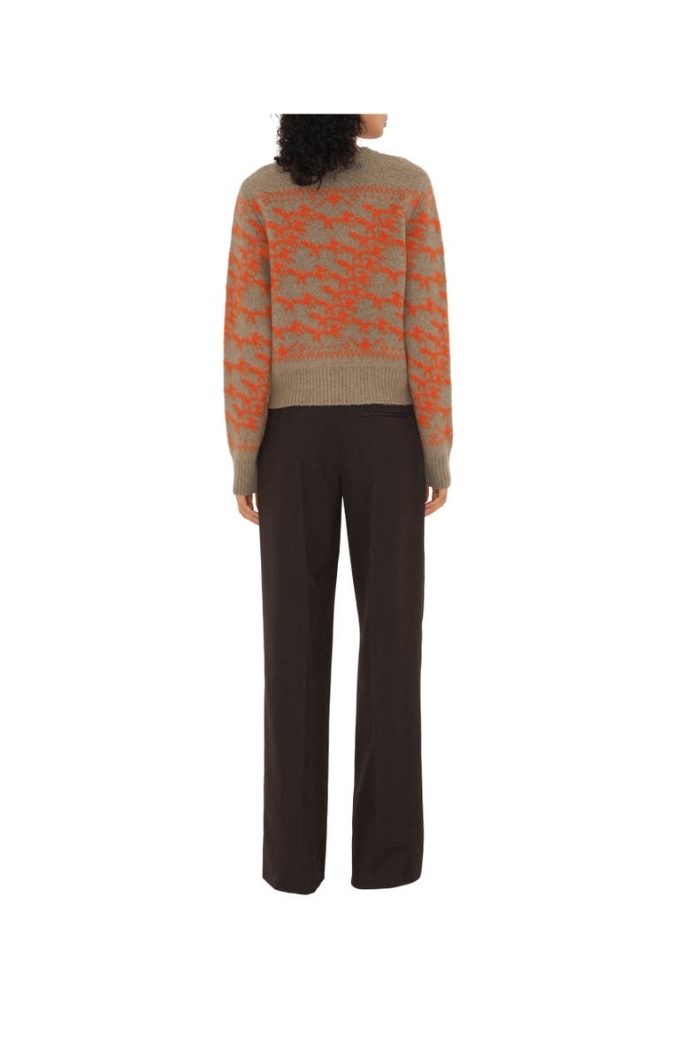 Burberry Cropped Fox Wool Sweater, Alternate, color,