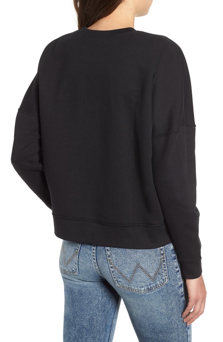 Obey Annie Logo Cotton Blend Crewenck Sweatshirt, Alternate, color,