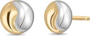 Bony Levy 14K Gold Two-Tone Stud Earrings