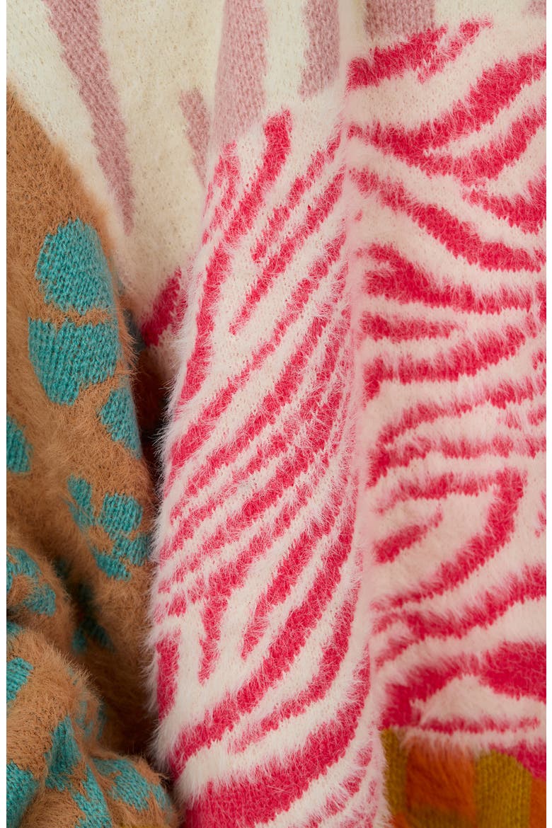 Mixed Print Cardigan, Alternate, color, MULTI