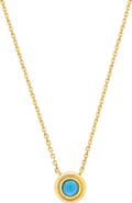 EFFY Gold Plated Sterling Silver Turquoise Pendant Necklace