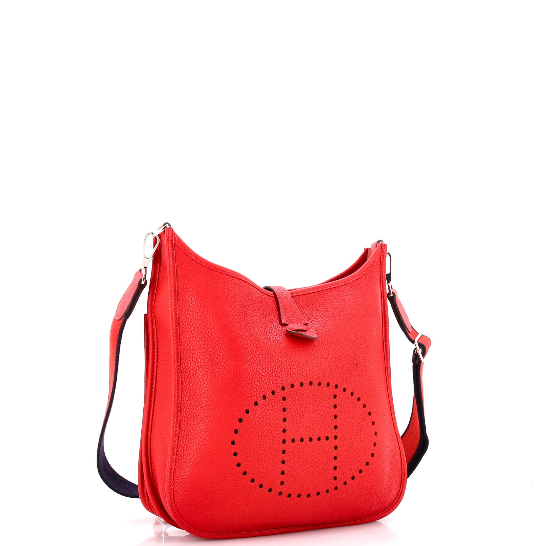 Pre-Owned Hermes Evelyne Bag Gen III Clemence PM, Alternate, color, Rouge Casaque