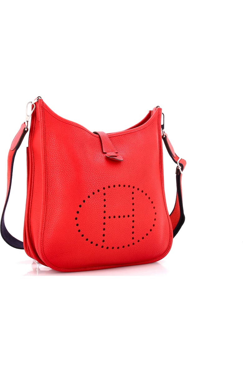 Pre-Owned Hermes Evelyne Bag Gen III Clemence PM, Alternate, color, Rouge Casaque
