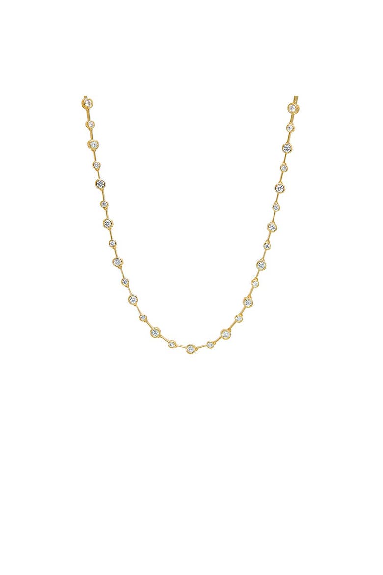 CZ Multi Graduated Tennis Chain Necklace, Main, color, Gold