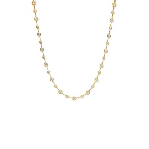 CZ Multi Graduated Tennis Chain Necklace