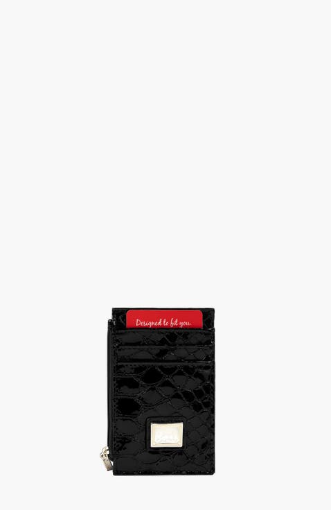 Gallop Patent Leather Slim Card Holder 573