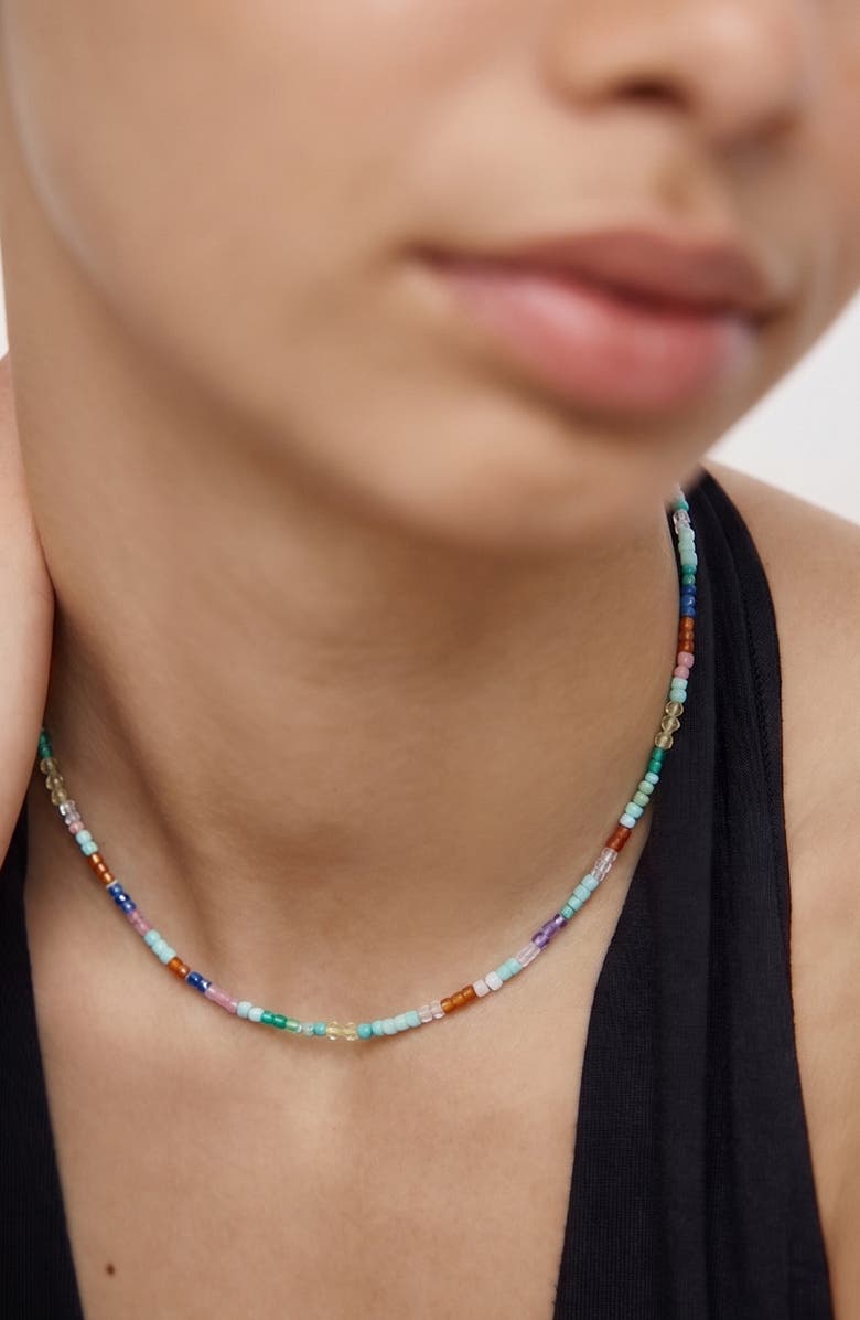 Monica Vinader Freedom Mini Stone Necklace, Alternate, color, 18K Gold Vermeil