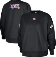 Nike Women's Nike Black Philadelphia 76ers Classic Edition Hardwood Classics Premium Phoenix Fleece Sweatshirt