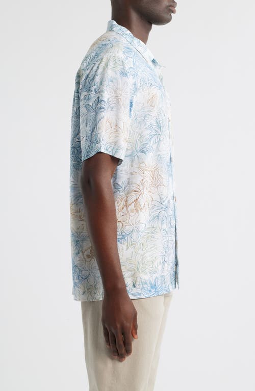 Tommy Bahama Veracruz Cay La Blanca Isles Camp Shirt In Blue