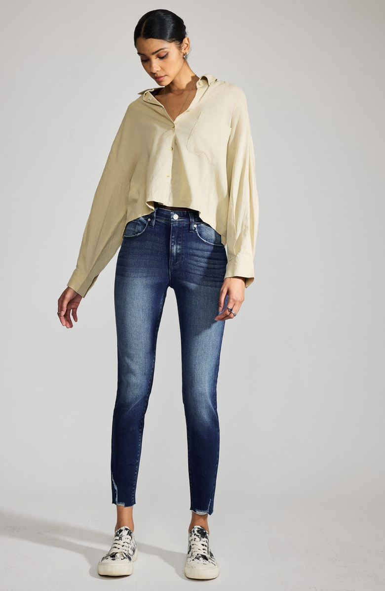 Official Kancan USA Juliana Premier High Rise Ankle Skinny Jeans, Alternate, color, Dark Wash