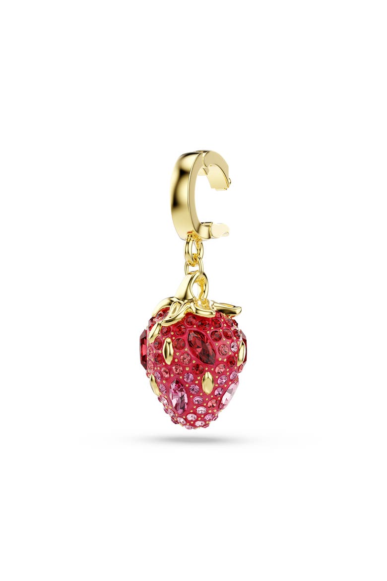 Idyllia Crystal Strawberry Charm, Alternate, color, RED/ GOLD