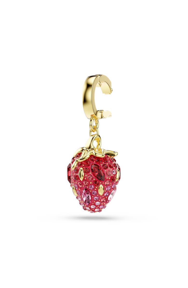 Swarovski Idyllia Crystal Strawberry Charm, Alternate, color, Red/ Gold