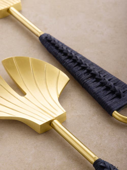 Gauri Kohli Vitali Salad Servers, Set Of 2 In Gold