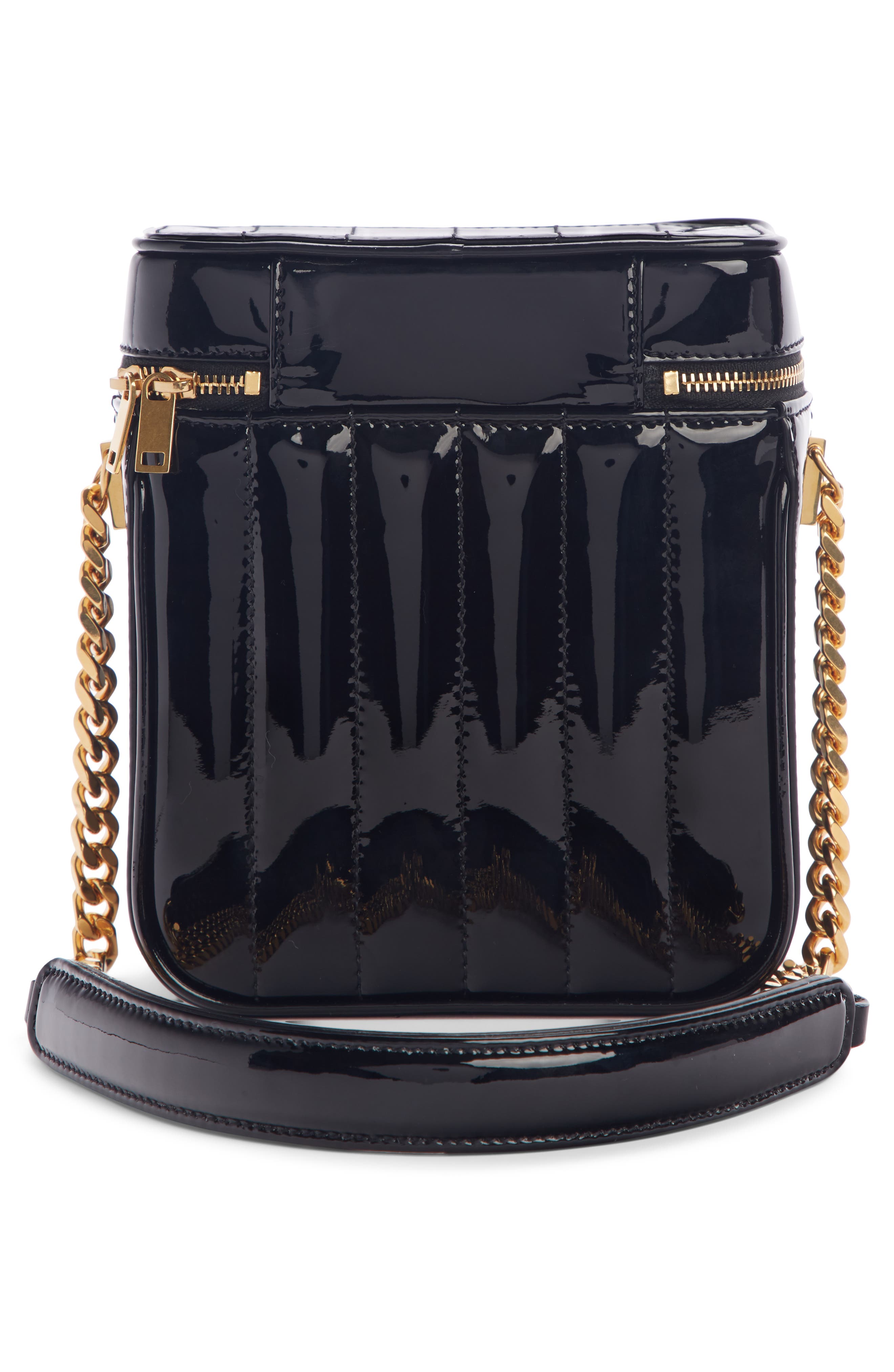 Saint Laurent Vicky Patent Leather Vanity Case Crossbody Bag, Alternate, color, 