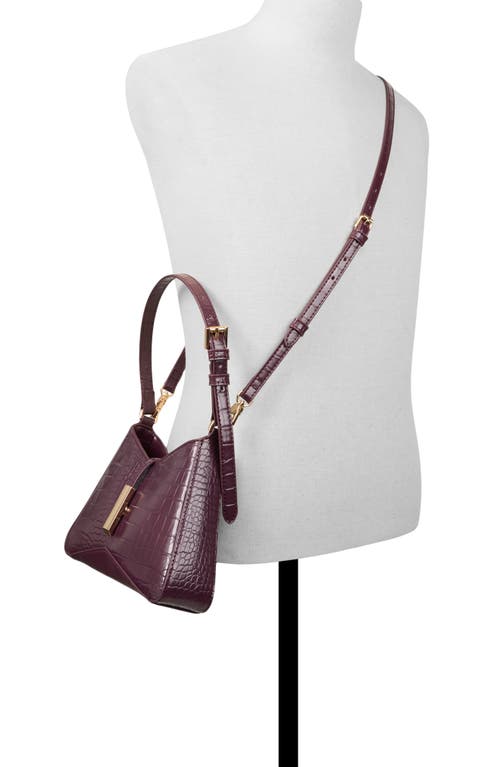 Aldo Julietta Croc Embossed Faux Leather Shoulder Bag In Red