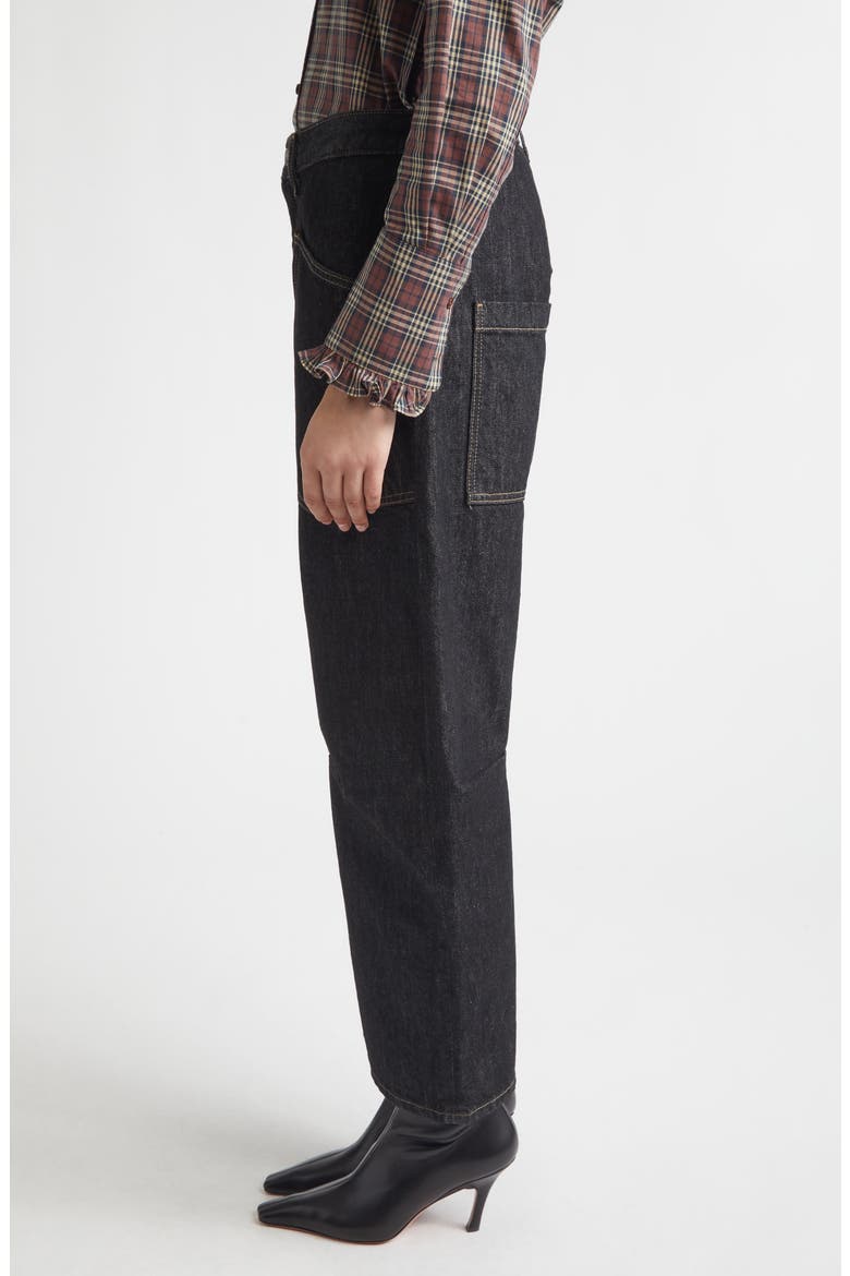 Shon Curved High Waist Jeans, Alternate, color, RESIN RINSE