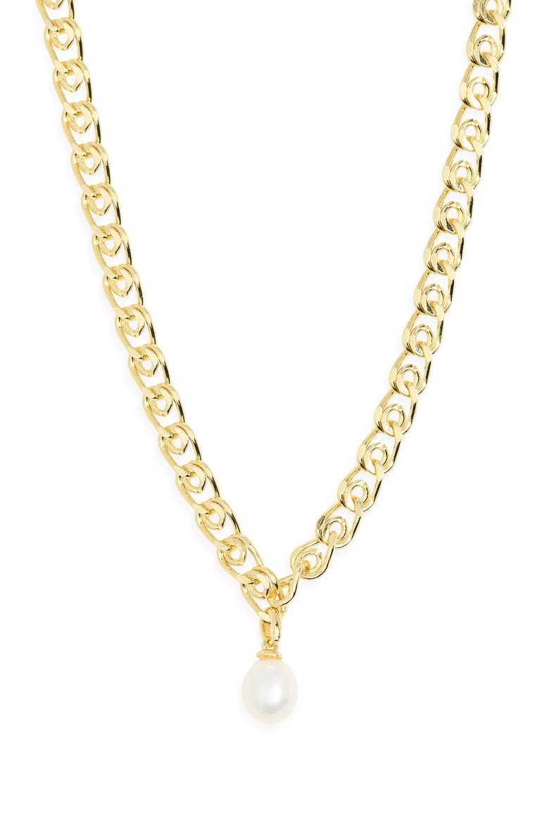 Oakland Freshwater Pearl Pendant Necklace, Main, color, GLD FSHWTR CLTRD PRL