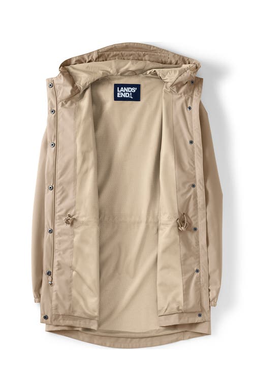 Lands' End Squall Packable Waterproof Raincoat In Champagne