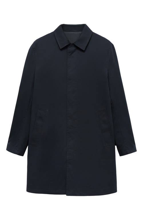 Mango Classic Water Repellent Trench Coat In Black