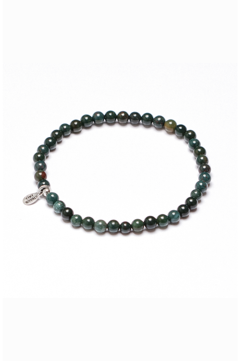 Bloodstone Energy Bracelet, Main, color, Dark Green / Red