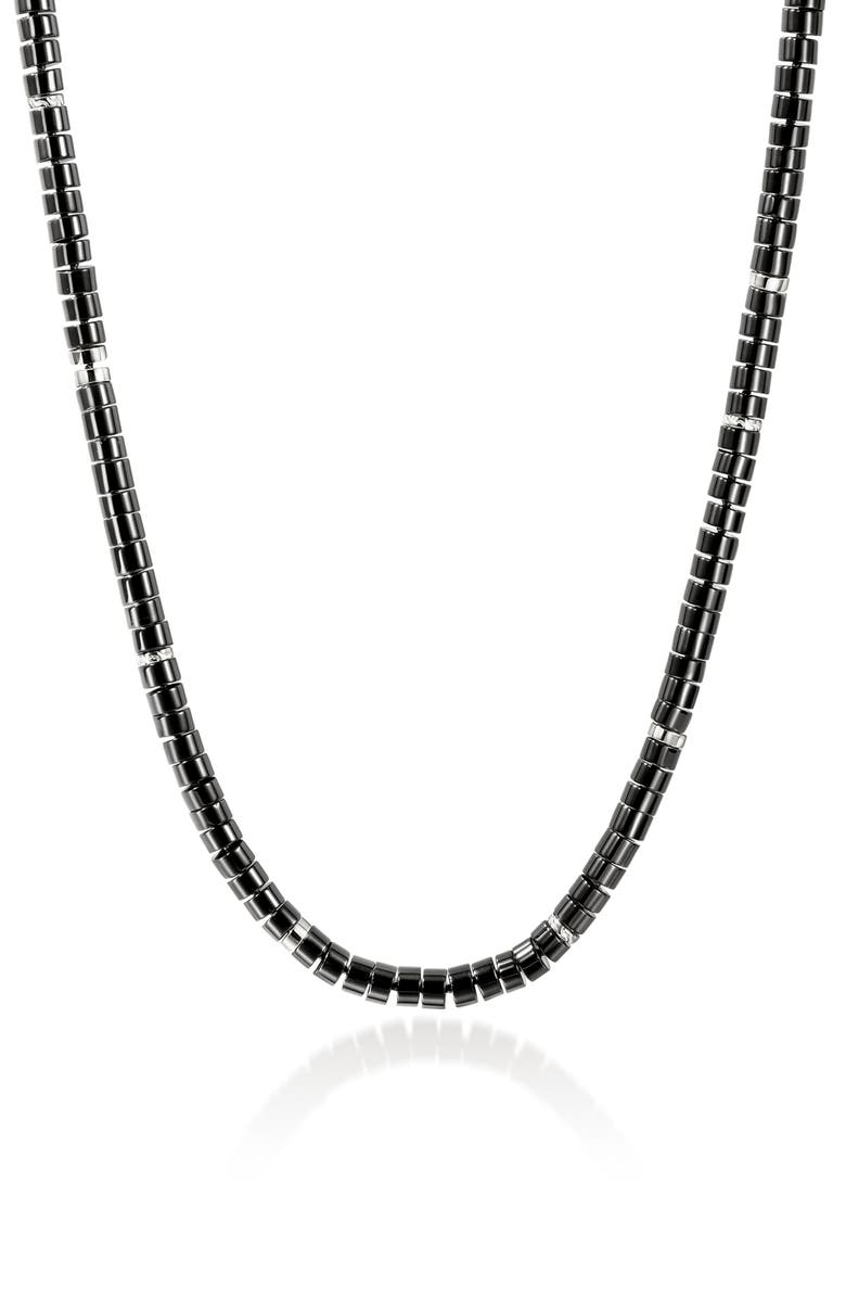 John Hardy Heishi Beaded Necklace, Main, color, Silver