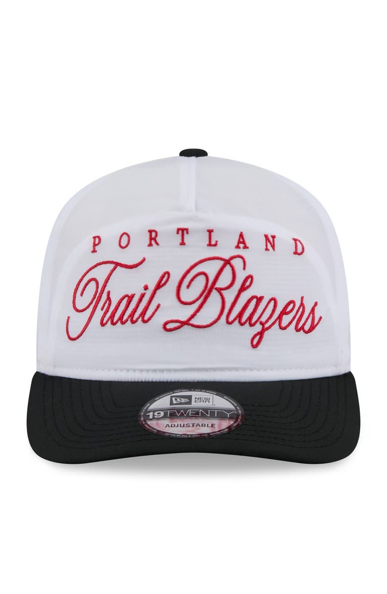 New Era Men's New Era White/Black Portland Trail Blazers 2025 NBA Draft On-Stage Nylon 19TWENTY Adjustable Hat, Alternate, color, 