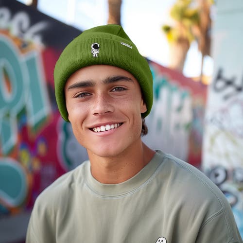 Dalix Astronaut Beanie In Olive