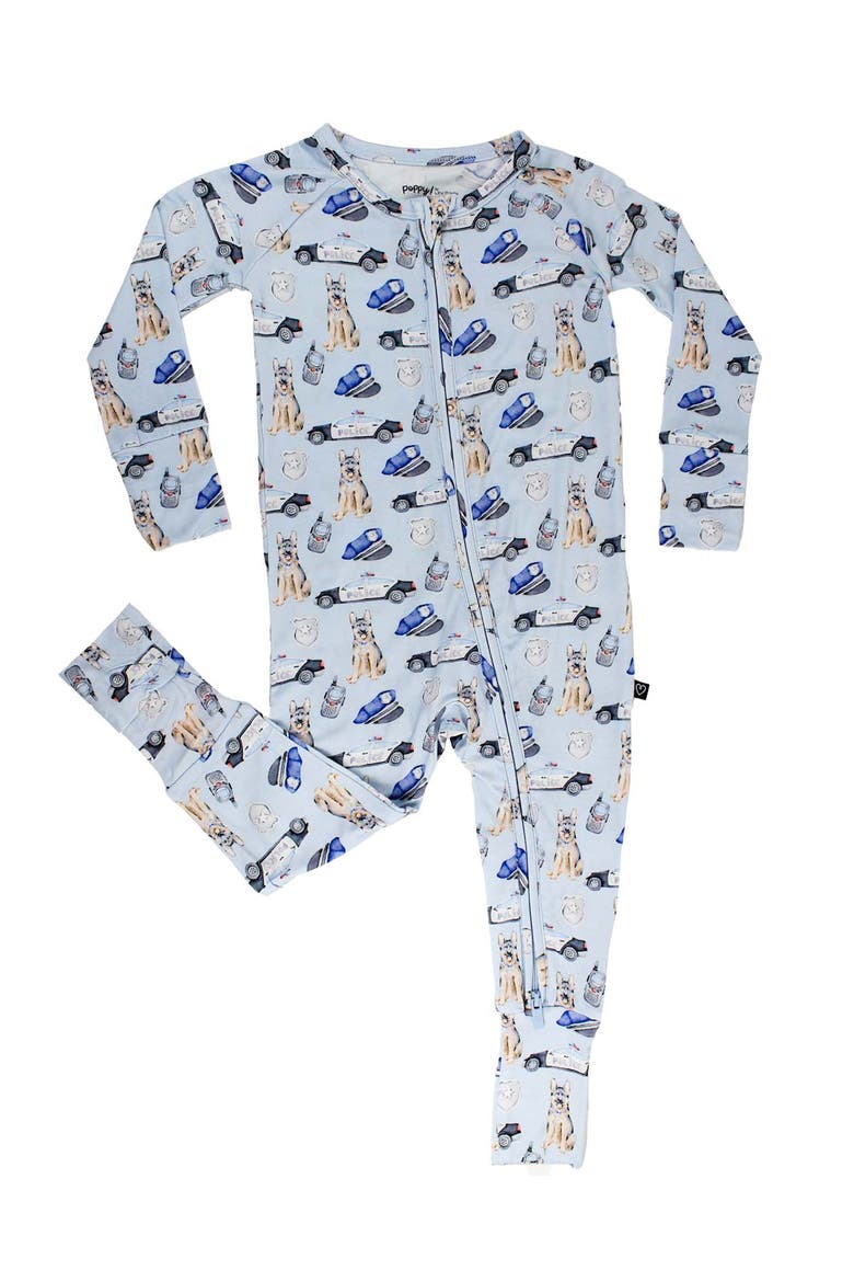 baby pajamas romper, Main, color, Baby Blue