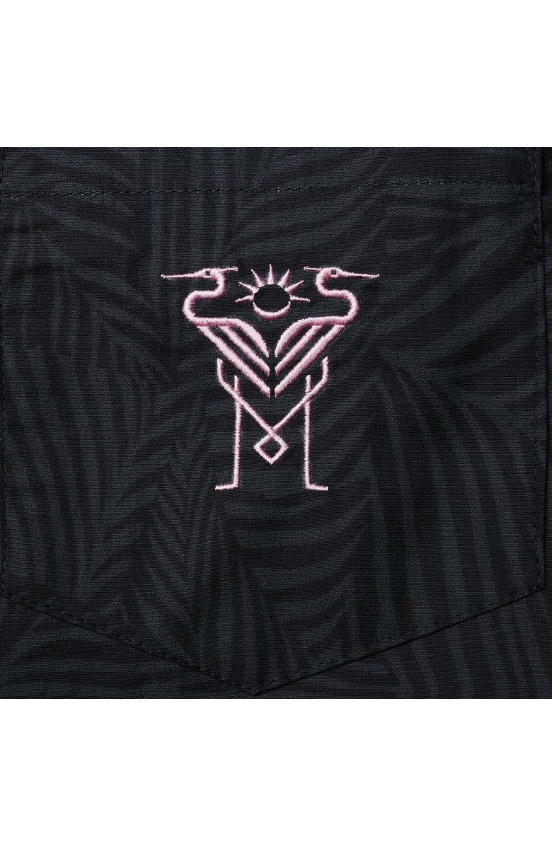 THE WILD COLLECTIVE Men's The Wild Collective Black Inter Miami CF Abstract Palm Button-Up Shirts, Alternate, color, 