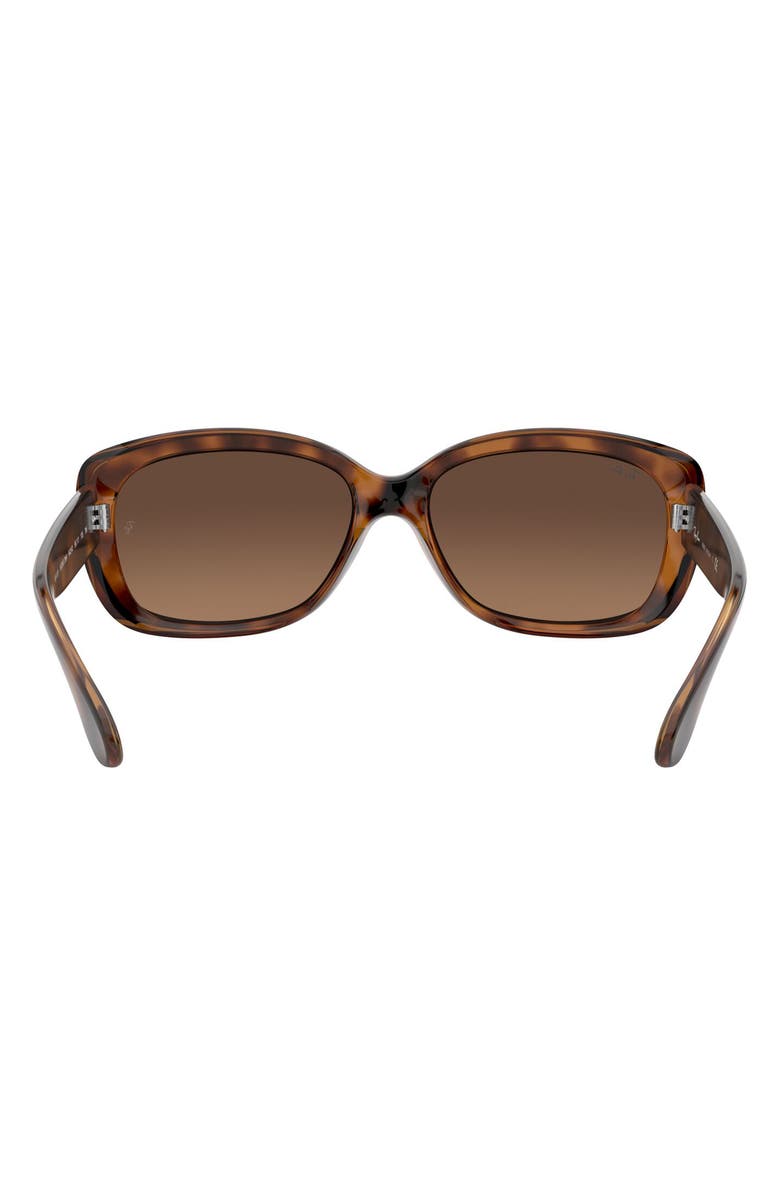 Ray-Ban Jackie 58mm Rectangular Sunglasses, Alternate, color, Havana/ Brown Gradient