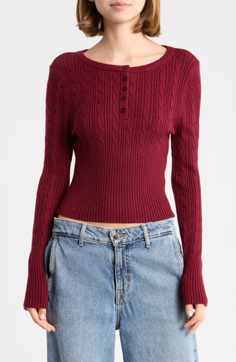 Cable Stitch Henley
