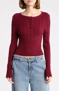 Madden Girl Cable Stitch Henley