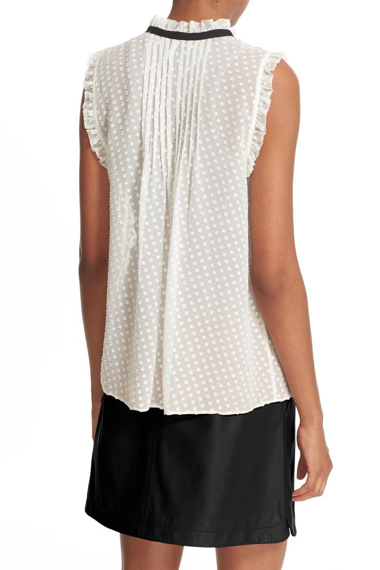 'Toledo' Sleeveless Silk Blend Top, Alternate, color, PORCELAIN