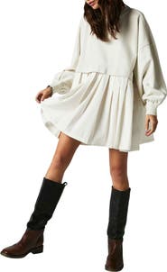 Free People Eleanor Layered Sweatshirt Minidress