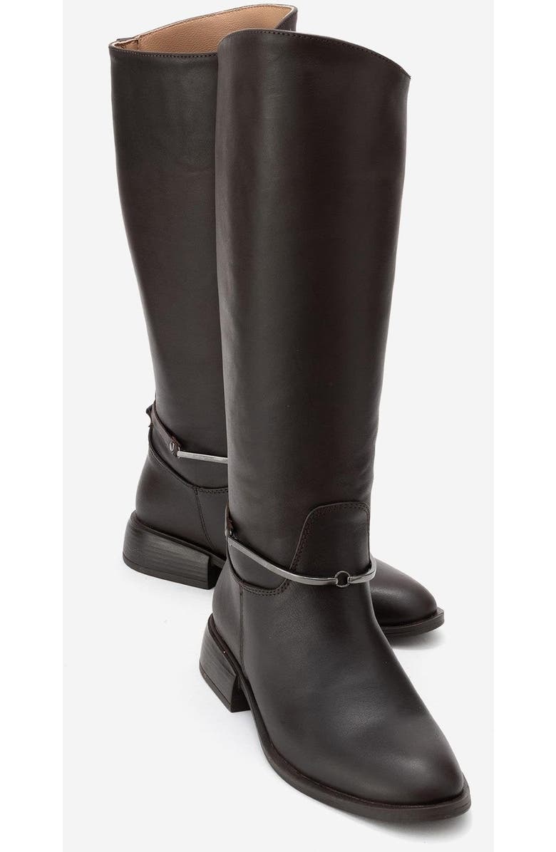 Forever & Always Shoes Ansel Leather Riding Boot, Alternate, color, Brown