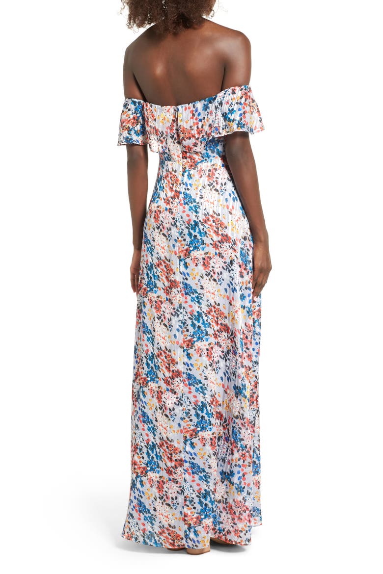 Beth Off the Shoulder Maxi Dress, Alternate, color, PAINTED FLORAL