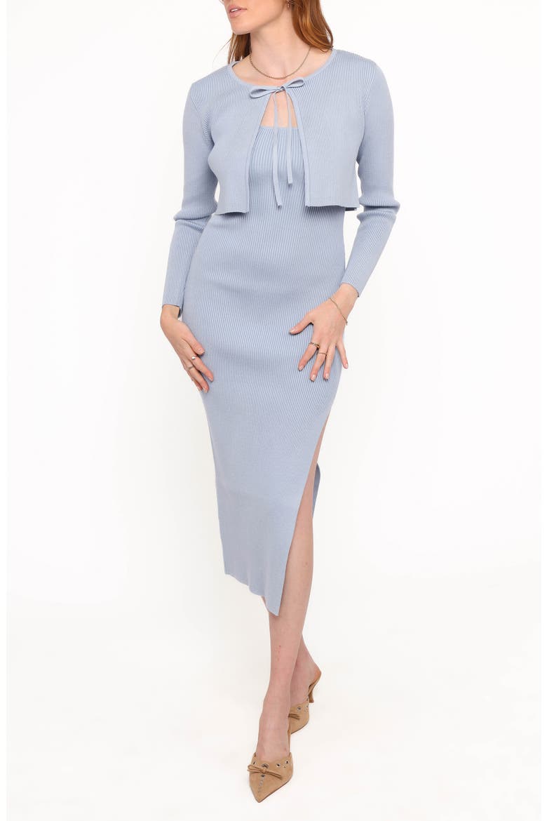 Tagum Midi Dress & Jacket, Main, color, BLUE