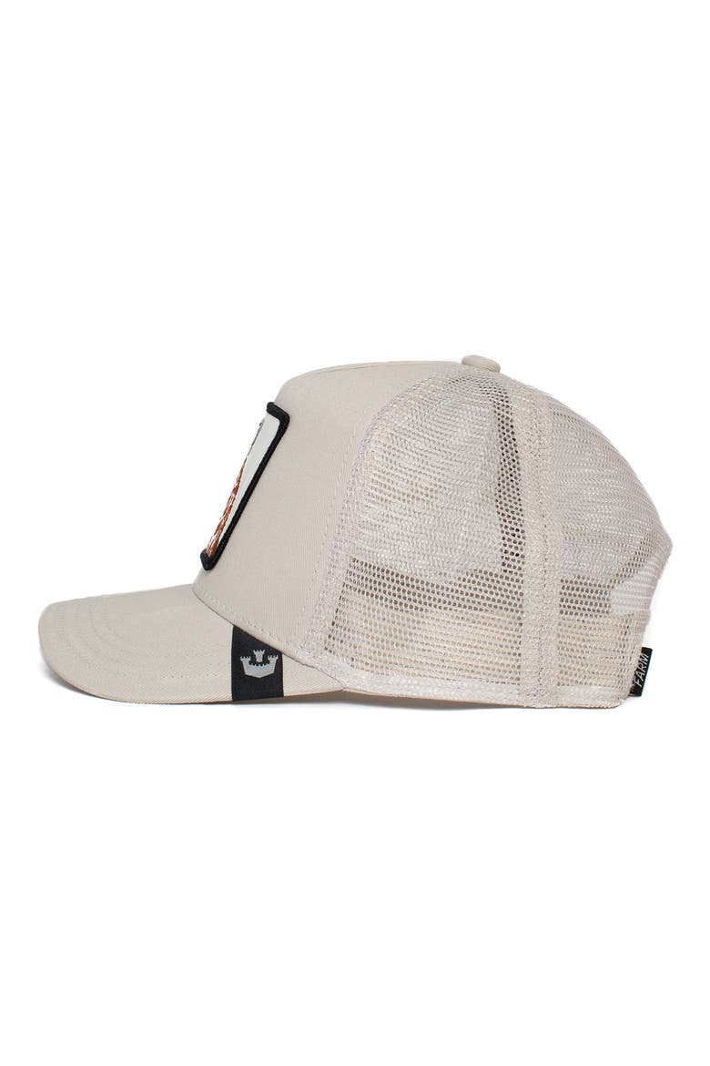 High Trucking Giraffe Patch Trucker Hat, Alternate, color, KHAKI