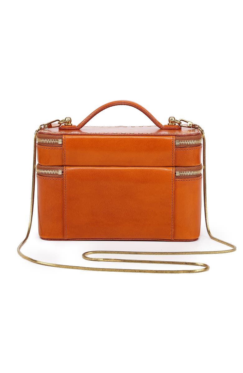 OLD TREND Ixia Genuine Leather Vanity Mini Trunk, Alternate, color, Caramel