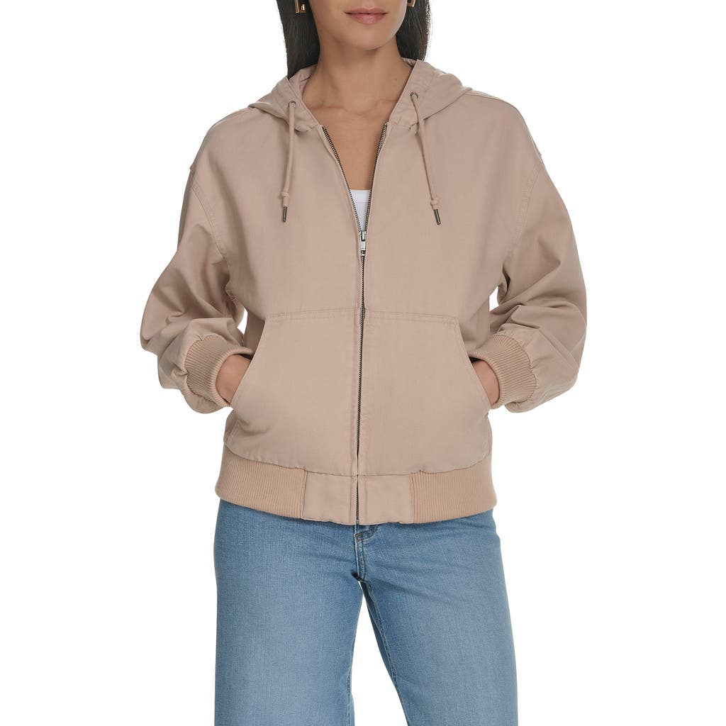 Levi's® Cotton Zip Work Hoodie In Light Pink