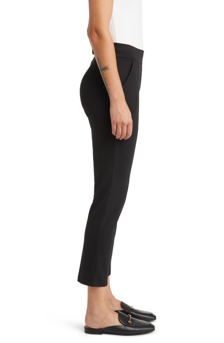 Hue Pintuck Ponte Pull-On Trousers, Alternate, color, 