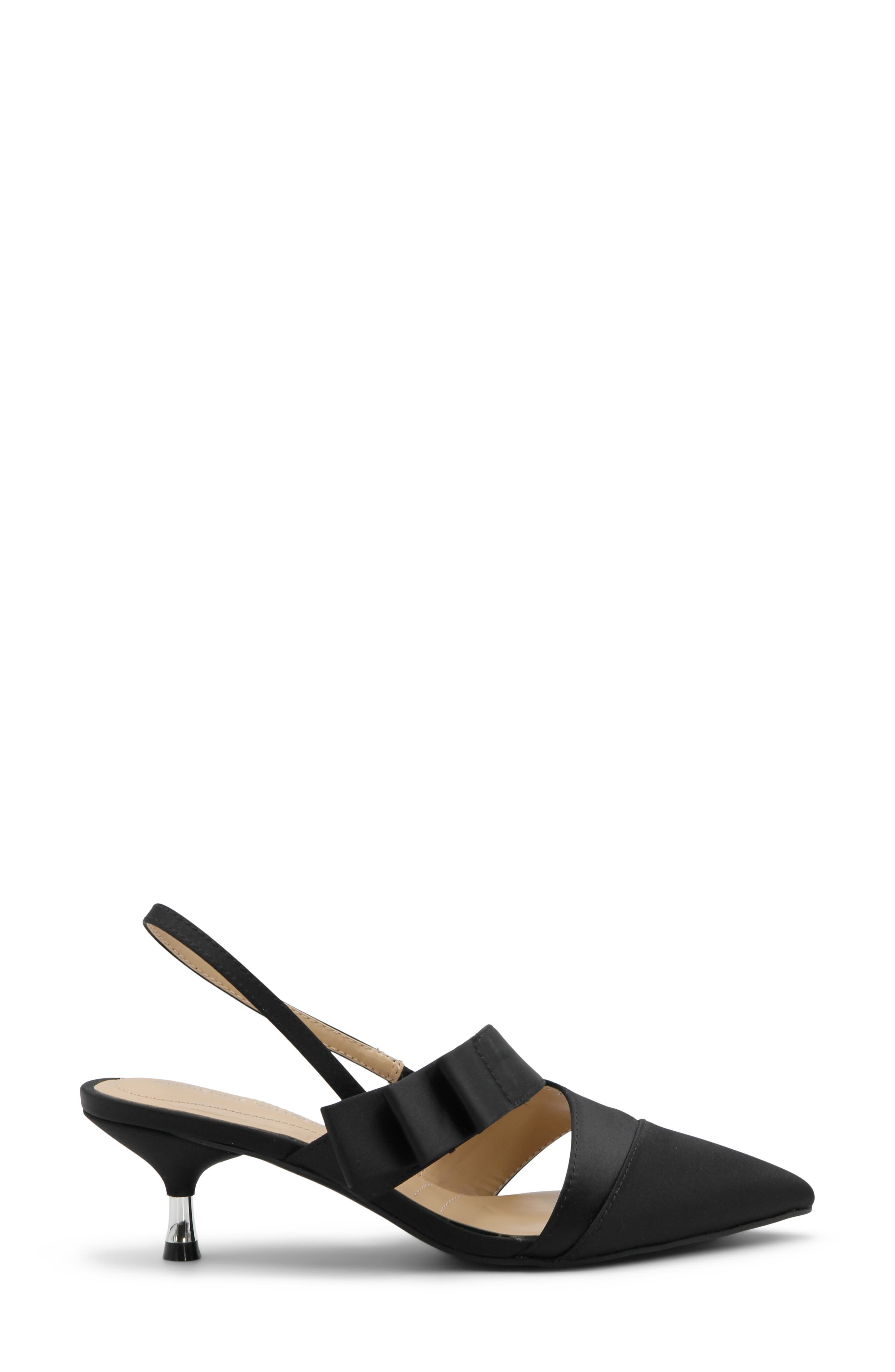 Adrienne Vittadini Sandri Kitten Heel Slingback Pump, Alternate, color, Black St
