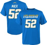 Outerstuff Youth Khalil Mack Powder Blue Los Angeles Chargers Mainliner Player Name & Number T-Shirt