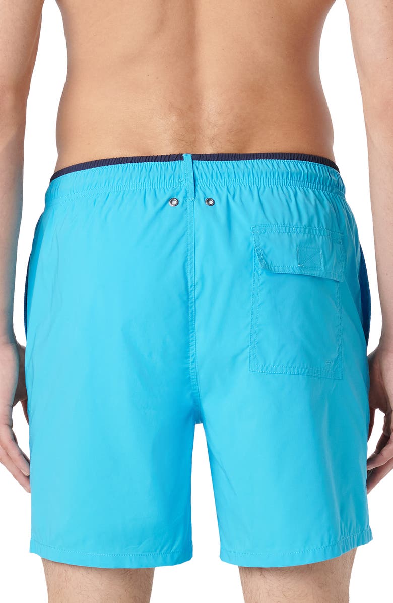 Bugatchi Quinn Swim Trunks, Alternate, color, Aqua