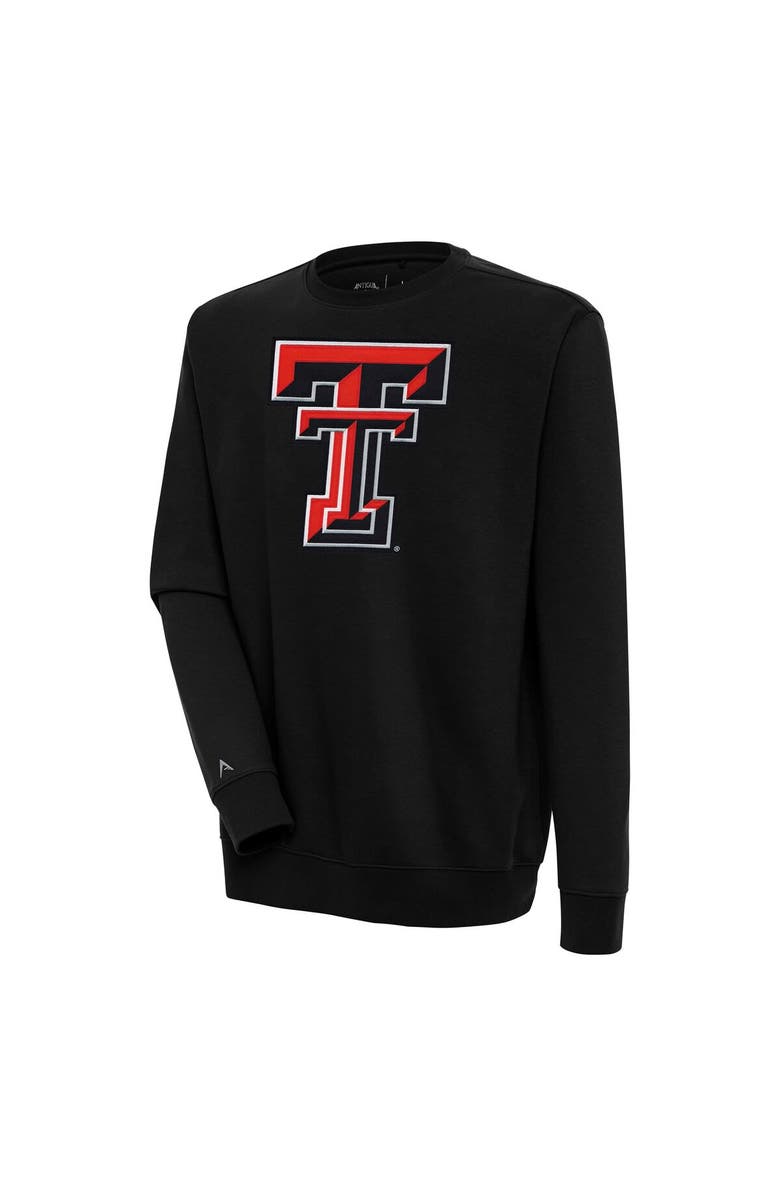 ANTIGUA Men's Antigua  Black Texas Tech Red Raiders Victory Pullover Sweatshirt, Main, color, 