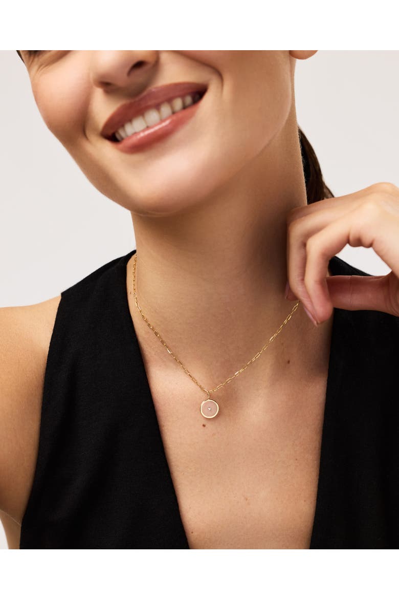 Gold Pendant Necklace - Gold Floating Diamond Large Necklace, Alternate, color, Gold