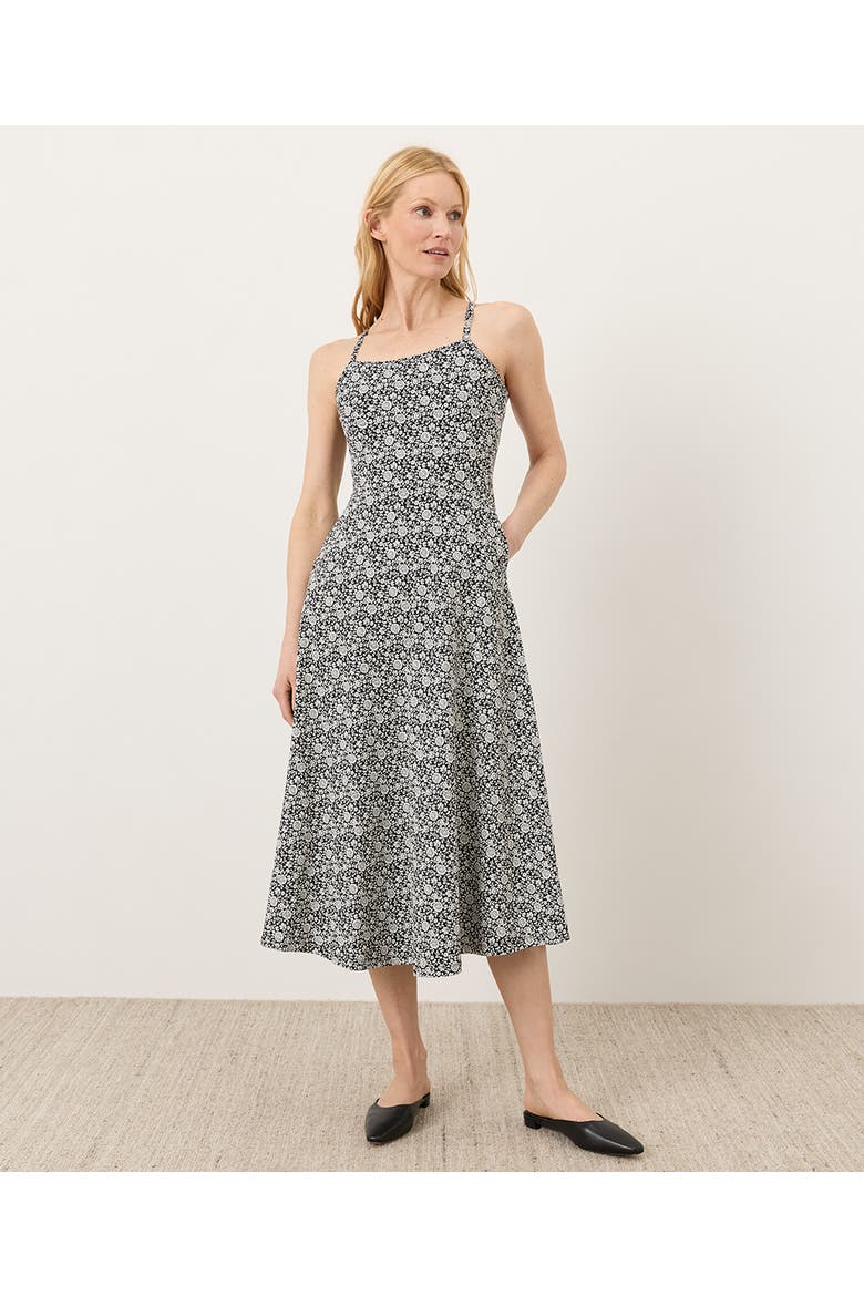 Fit & Flare Midi Dress Made With Organic Cotton, Main, color, Bohemian Dreams Black
