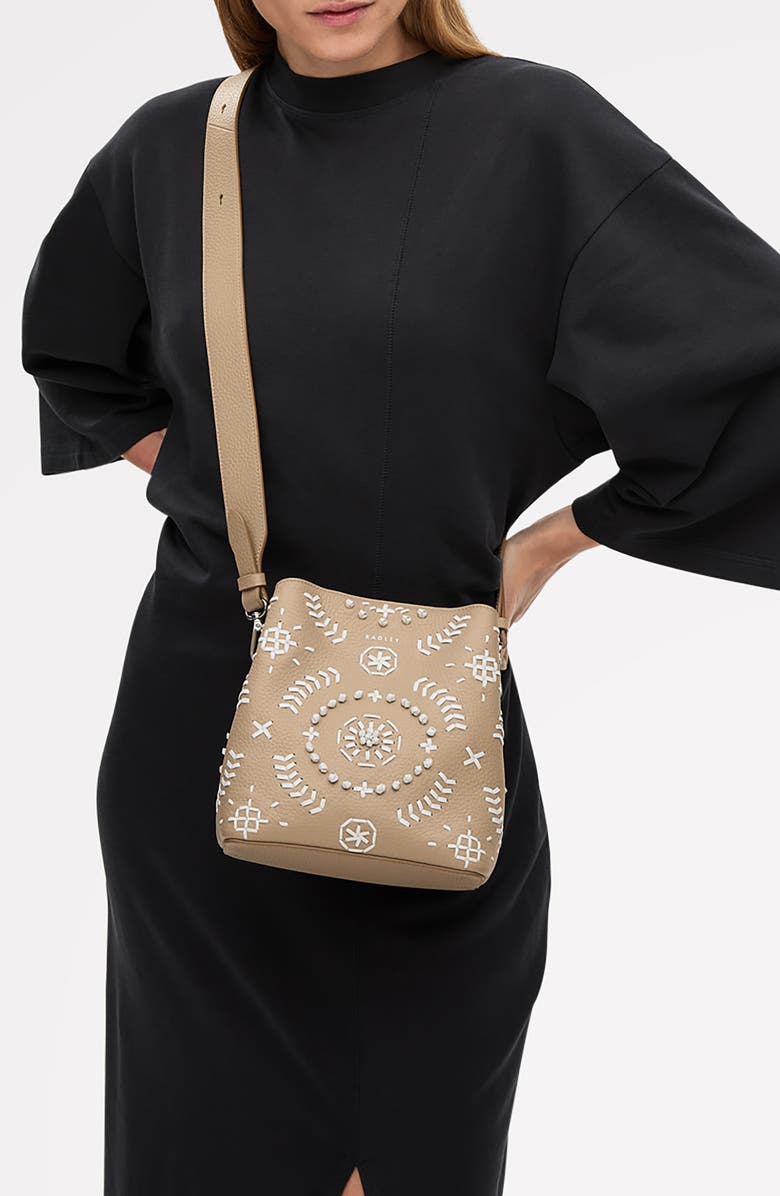 Radley Dukes Place Stitched Crossbody Bag, Alternate, color, Stone